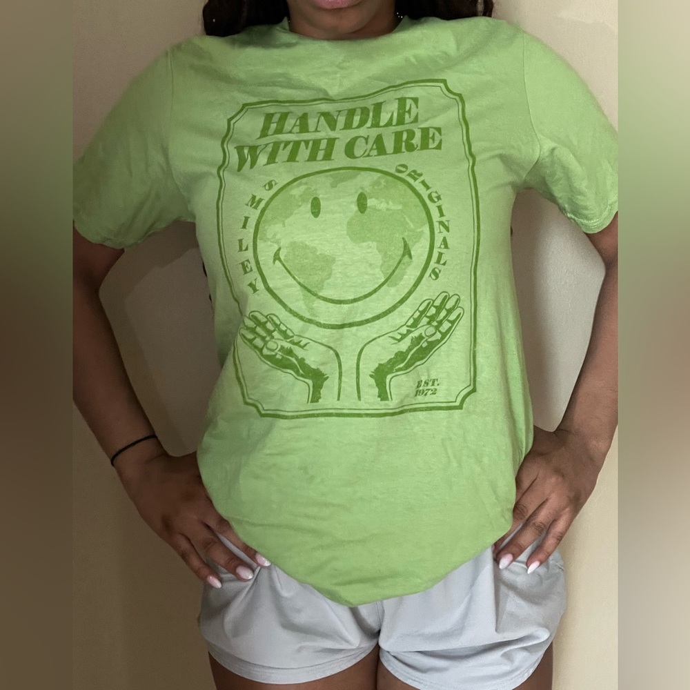 GREEN HANDLE WITH CARE SHIRT